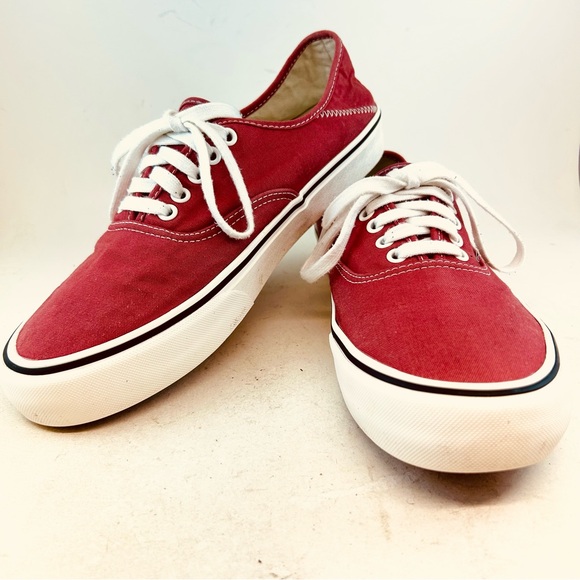 Vans Other - Vans Unisex Salt Wash Red Canvas Classic Lace Up Sneakers Size M 10.5 W 12 Eu 44
